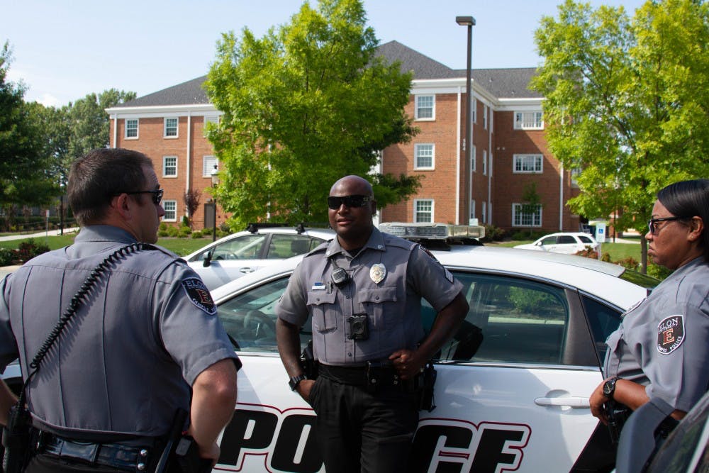 Campus Police Officers and faculty train for active shooter situation